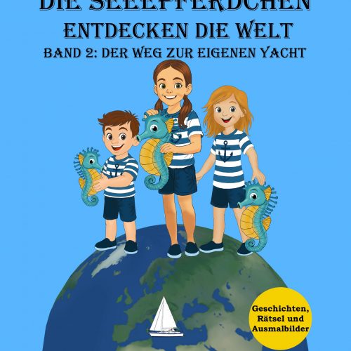 Während Philipp an Technik und Homepage arbeitete, entstanden gleichzeitig die Illustrationen und Inhalte für den zweiten Band unserer Kinderbuchreihe.
Viele Stunden Zeichnen, Schreiben und Überarbeiten fanden direkt an Bord statt.